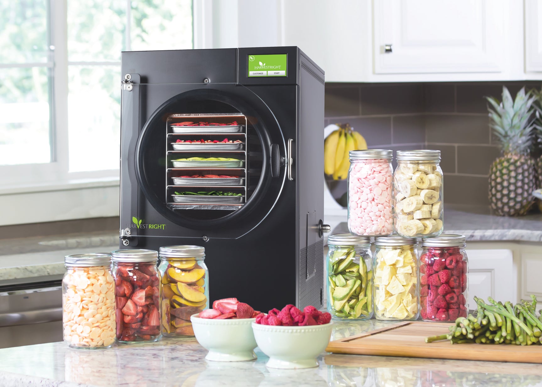 Harvest Right Medium Home Freeze Dryer Stainless Steel 5 Tray in use