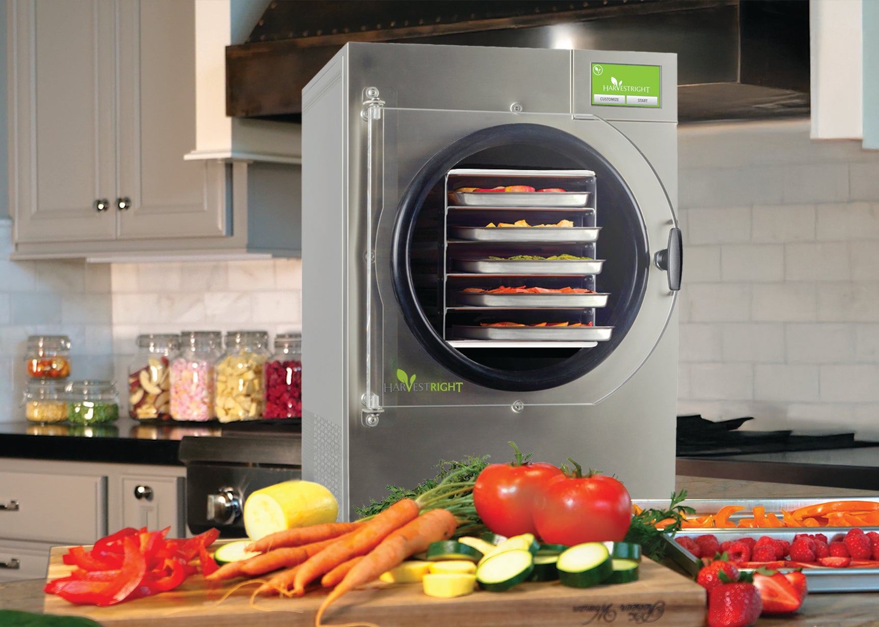 Harvest Right Medium Home Freeze Dryer Stainless Steel 5 Tray side view