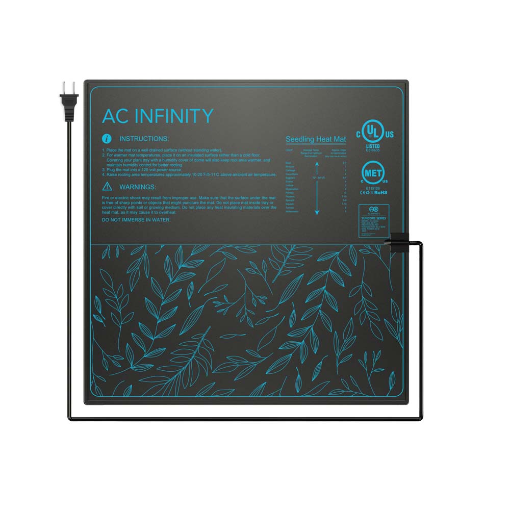 AC Infinity SUNCORE A5 |  Seedling Heat Mat |  IP-67 Waterproof |  20" x 20.75" - CannaFull Spectrum Solutions