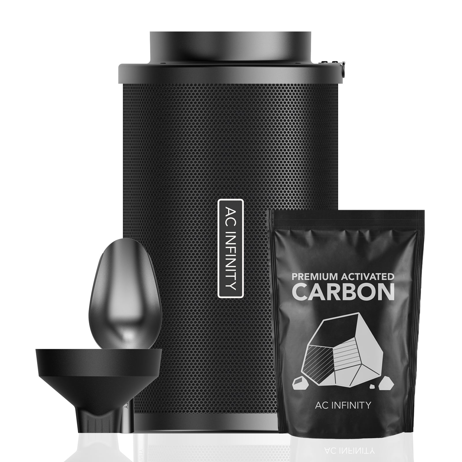 AC Infinity Refillable Carbon Filter Kit |  with Charcoal Refill |  8-Inch - CannaFull Spectrum Solutions