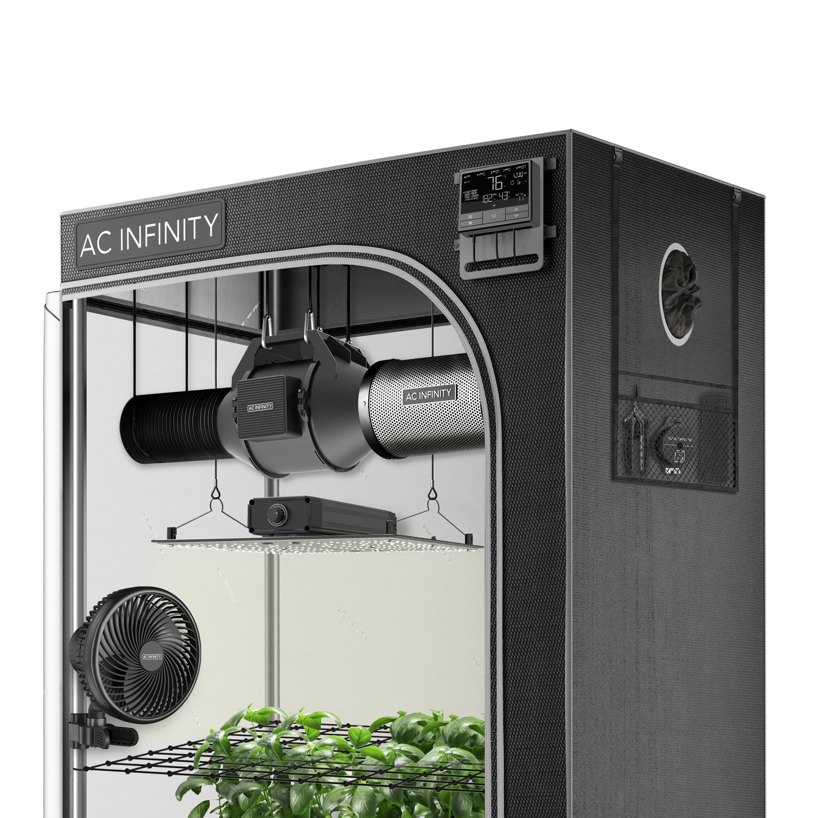 AC Infinity Advance Grow Tent System Compact 2x2 |  1-Plant Kit |  WiFi-Integrated Controls to Automate Ventilation |  Circulation |  Full Spectrum LED Grow Light - CannaFull Spectrum Solutions