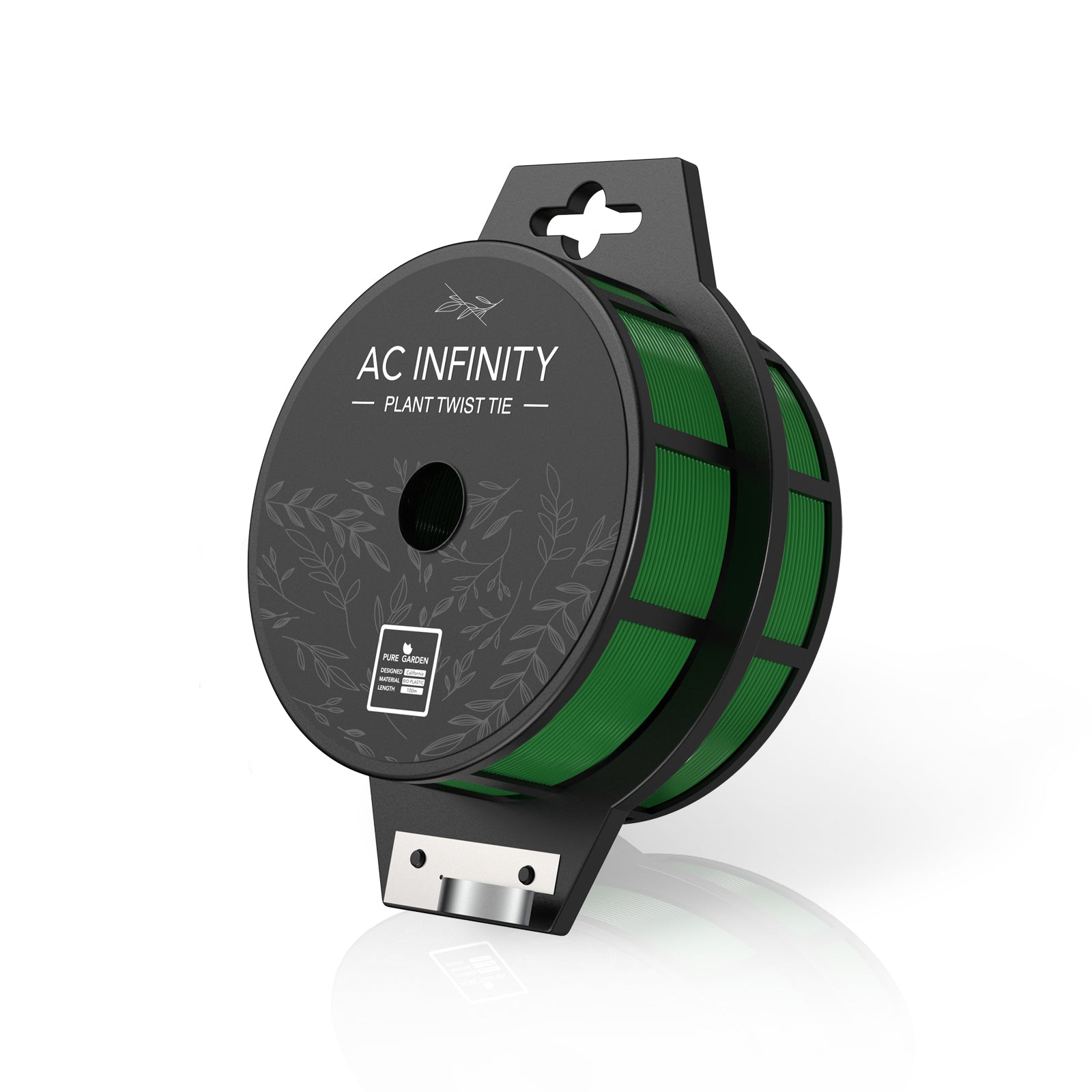 AC Infinity Green Twist Ties with Built-In Cutter |  100m - CannaFull Spectrum Solutions