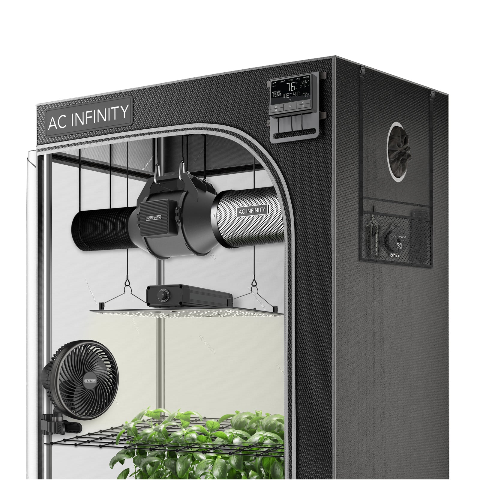 AC Infinity Advance Grow Tent System 2x2 |  1-Plant Kit |  WiFi-Integrated Controls to Automate Ventilation |  Circulation |  Full Spectrum LED Grow Light - CannaFull Spectrum Solutions