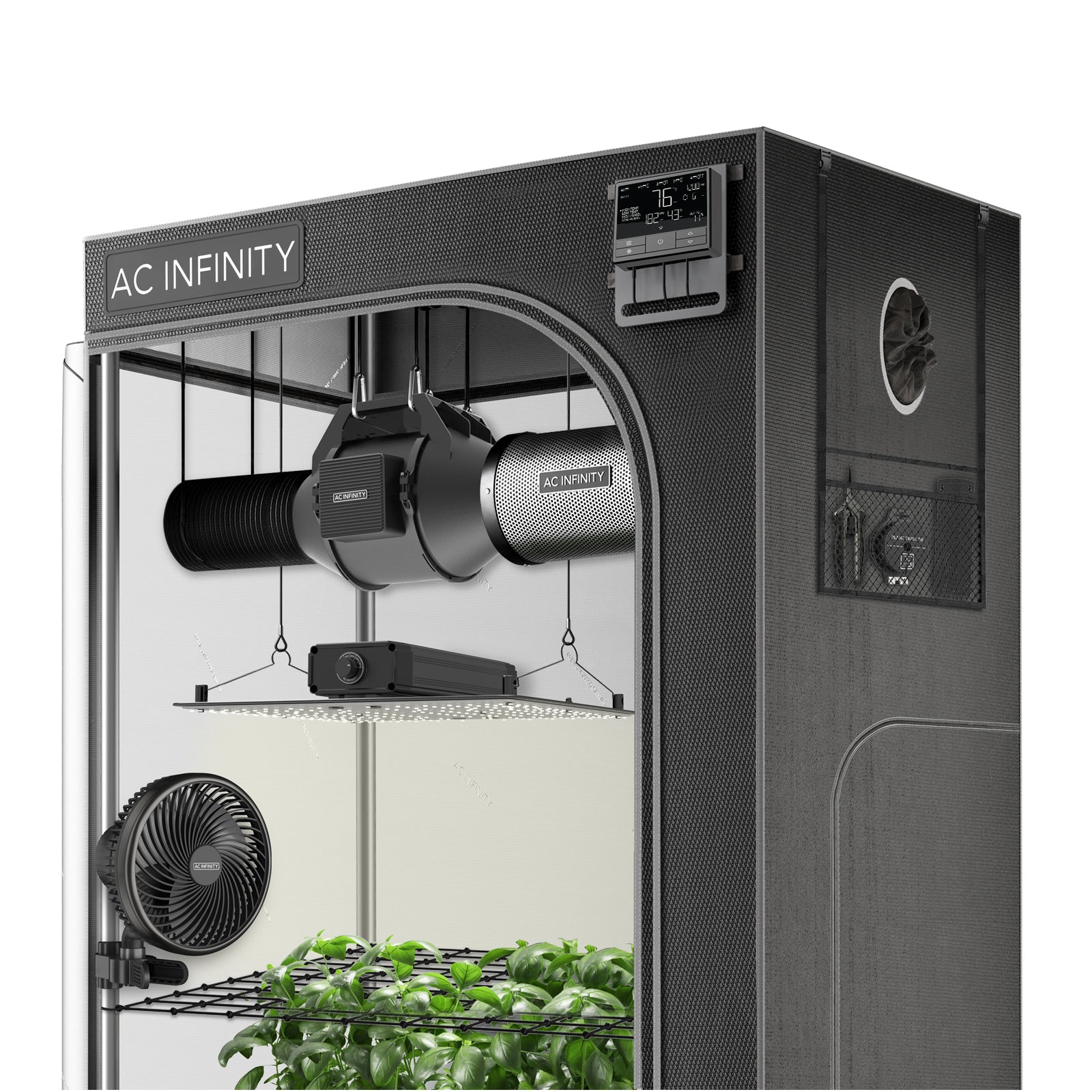 AC Infinity Advance Grow Tent System 3x3 |  3-Plant Kit |  WiFi-Integrated Controls to Automate Ventilation |  Circulation |  Full Spectrum LED Grow Light - CannaFull Spectrum Solutions