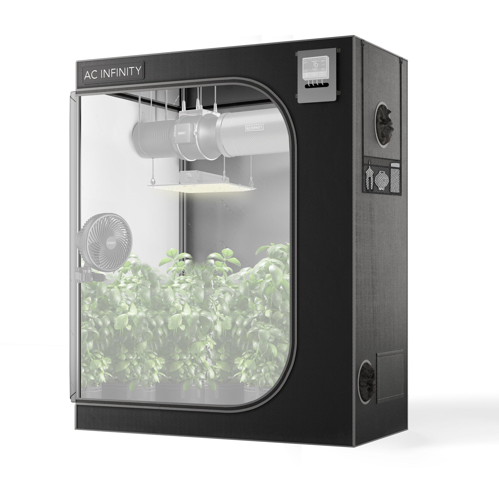 AC Infinity CLOUDLAB 642 |  Advance Grow Tent 4x2 |  2000D Diamond Mylar Canvas |  48" x 24" x 72" - CannaFull Spectrum Solutions
