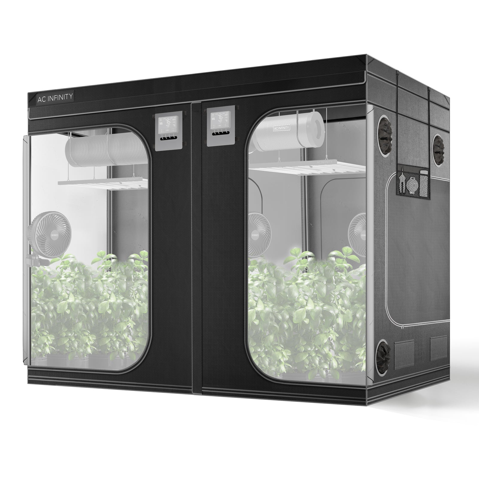 AC Infinity CLOUDLAB 899 |  Advance Grow Tent 8x8 |  2000D Diamond Mylar Canvas |  96" x 96" x 80" - CannaFull Spectrum Solutions