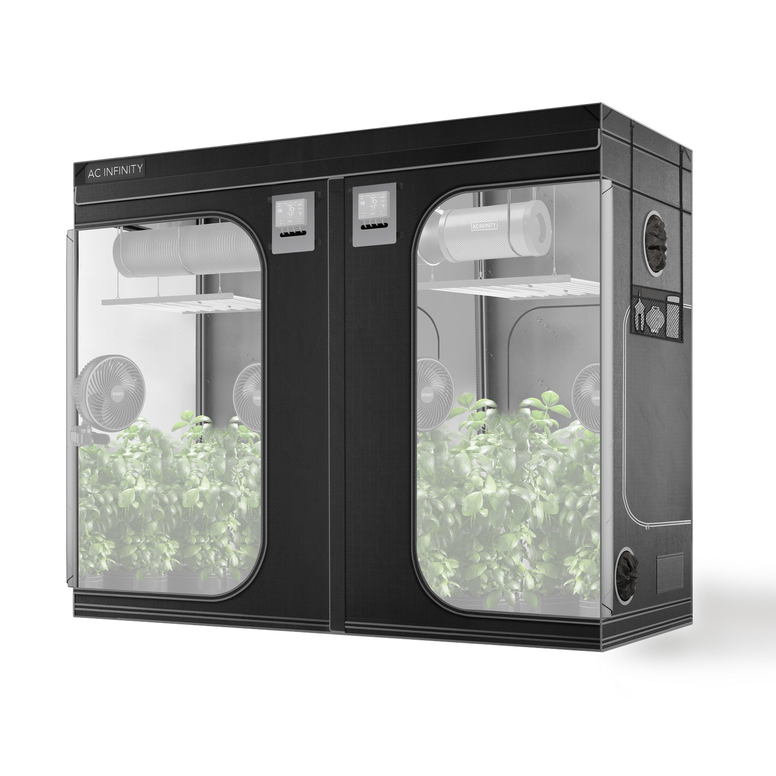 AC Infinity CLOUDLAB 894 |  Advance Grow Tent 8x4 |  2000D Diamond Mylar Canvas |  96" x 48" x 80" - CannaFull Spectrum Solutions