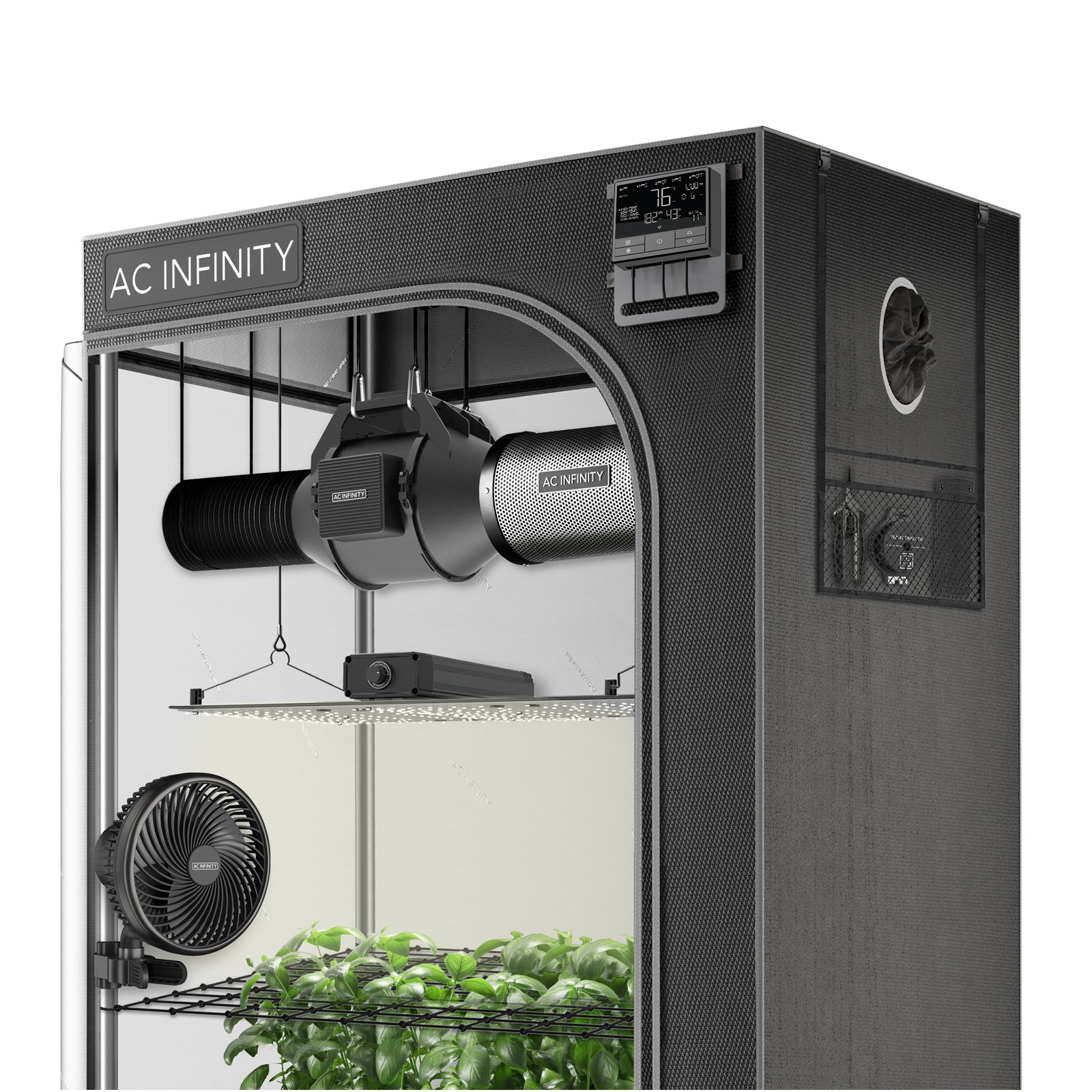 AC Infinity Advance Grow Tent System 2x4 |  2-Plant Kit |  WiFi-Integrated Controls to Automate Ventilation |  Circulation |  Full Spectrum LED Grow Light - CannaFull Spectrum Solutions