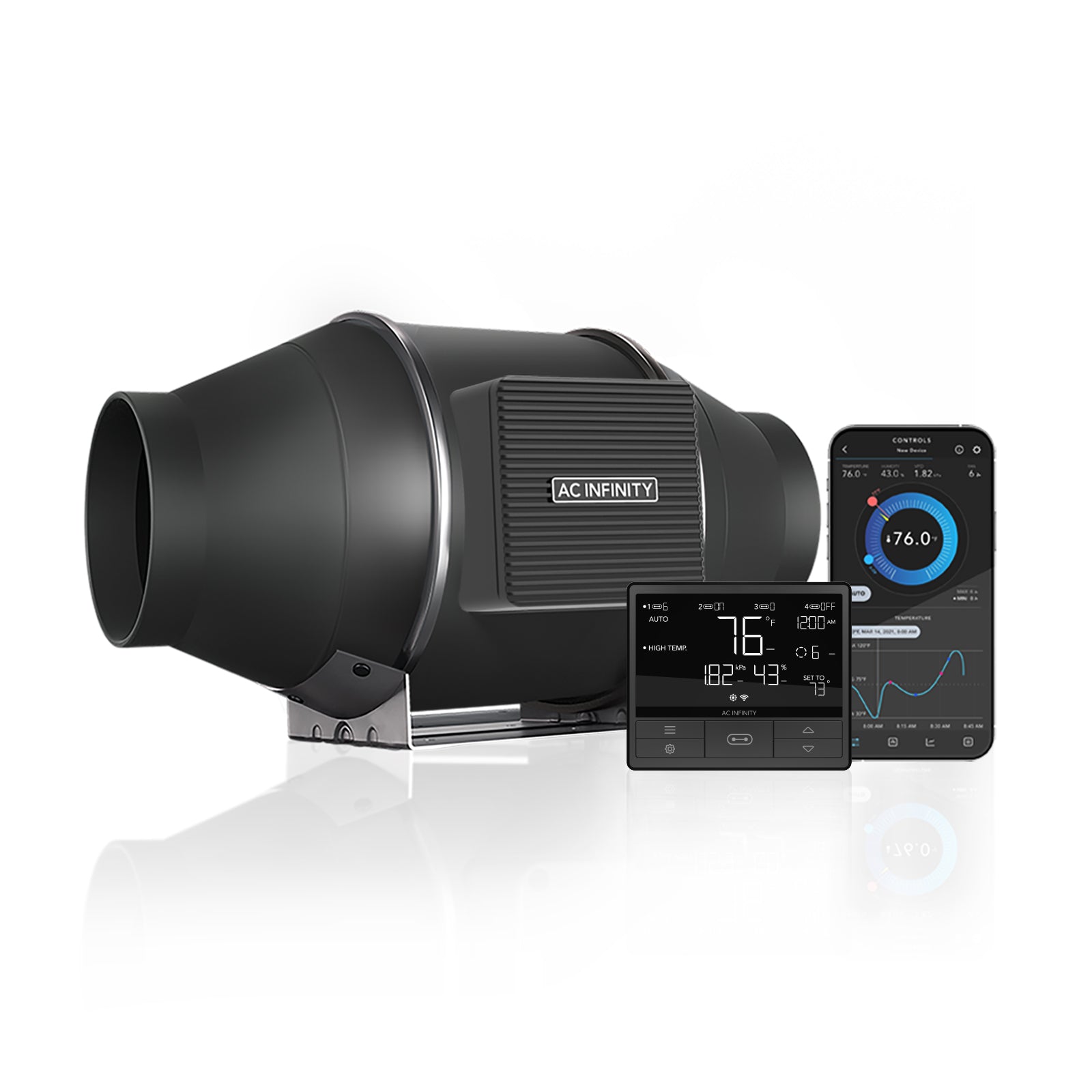 AC Infinity CLOUDLINE PRO T4 |  Quiet Inline Duct Fan System with Temperature Humidity VPD Controller |  4-Inch - CannaFull Spectrum Solutions