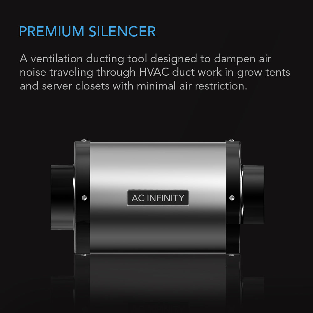 AC Infinity Inline Duct Silencer |  4-Inch - CannaFull Spectrum Solutions
