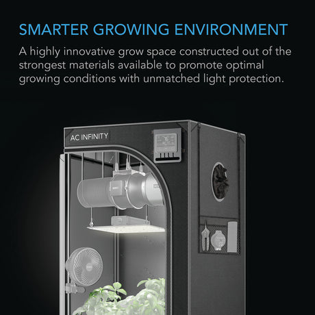 AC Infinity CLOUDLAB 422 |  Advance Grow Tent 2x2 |  2000D Diamond Mylar Canvas |  24" x 24" x 48" - CannaFull Spectrum Solutions