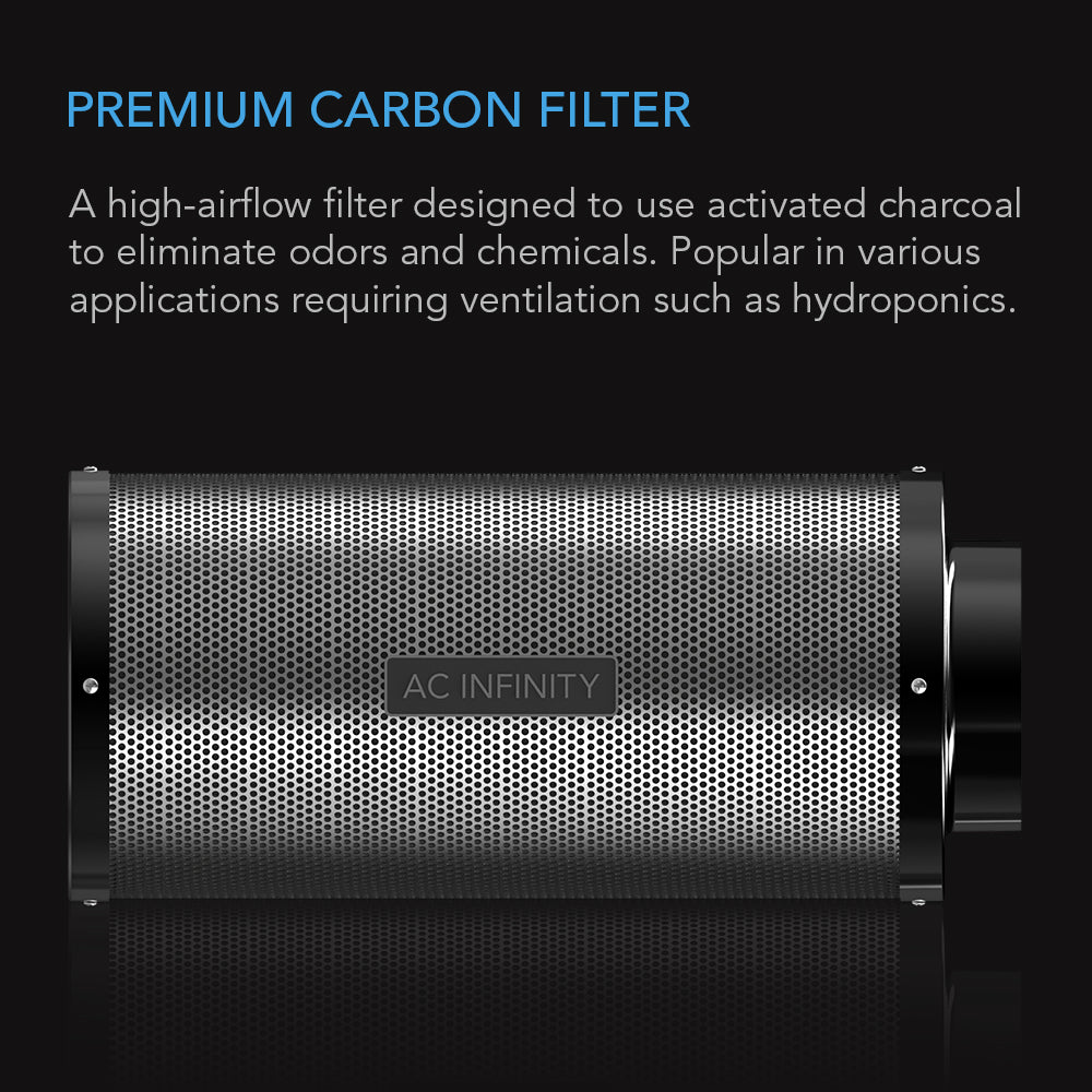 AC Infinity Duct Carbon Filter |  Australian Charcoal |  12-Inch - CannaFull Spectrum Solutions