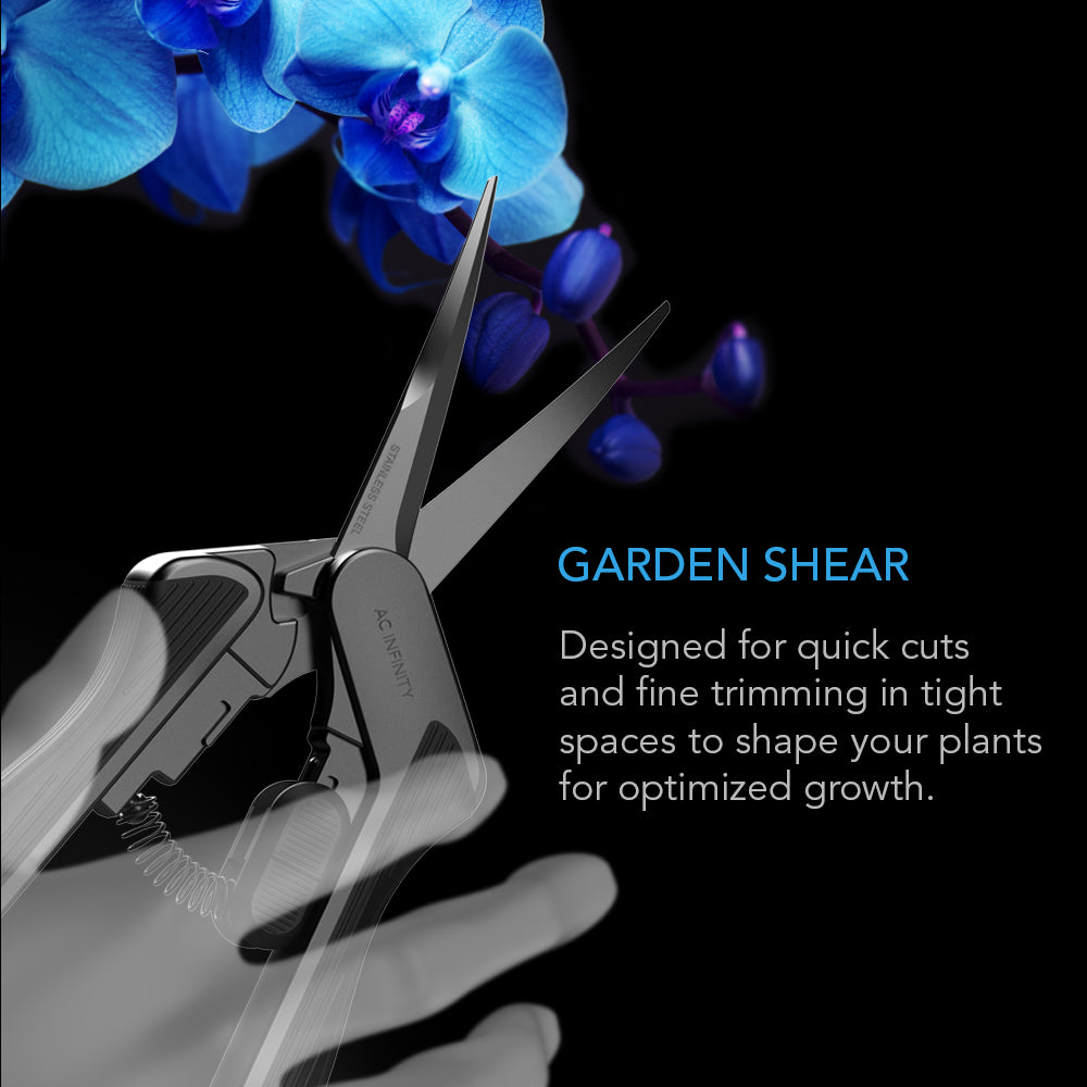 AC Infinity Stainless Steel Curved Pruning Shear |  Ergonomic Lightweight |  6.6” Blades |  2-Pack - CannaFull Spectrum Solutions