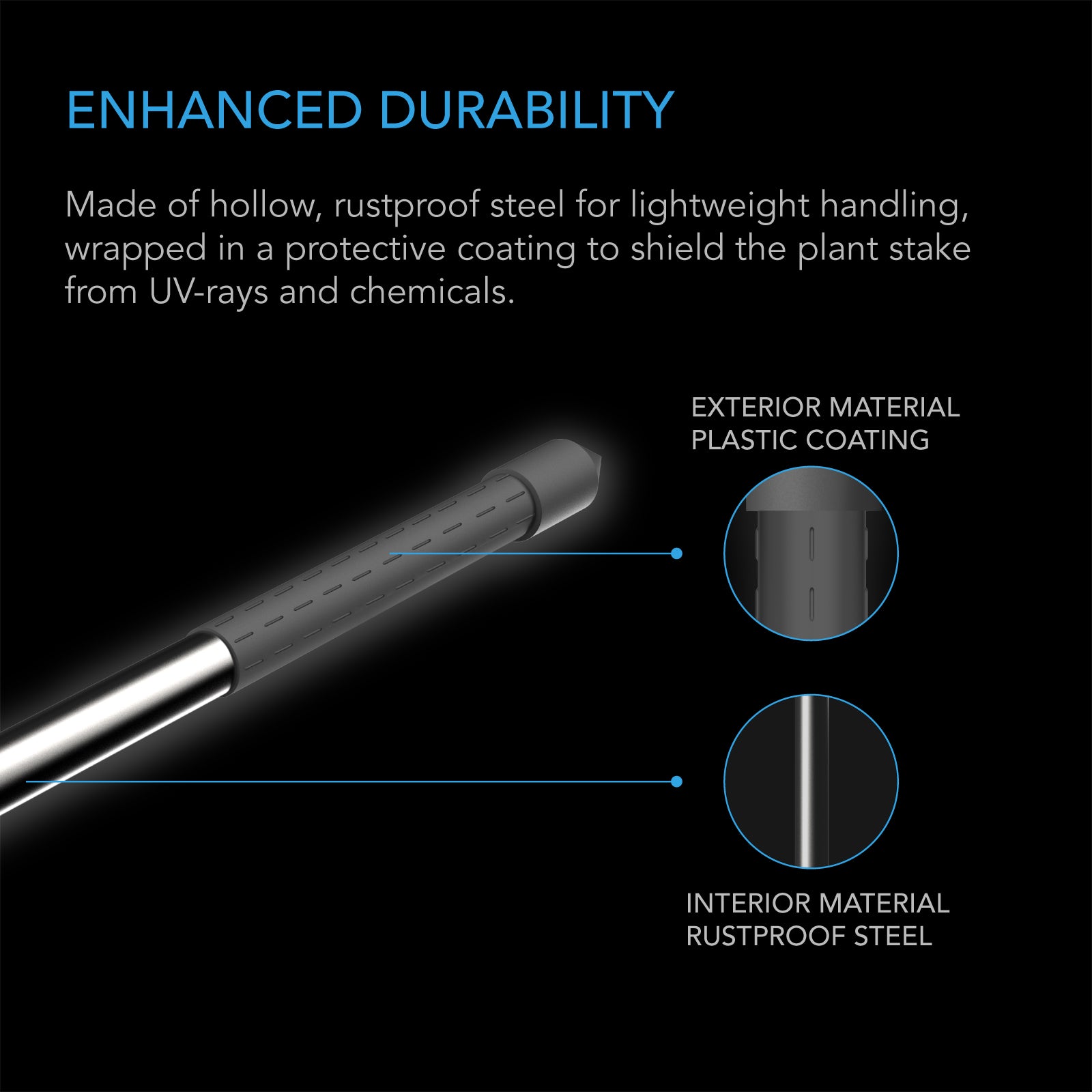 AC Infinity Garden Plant Stakes |  4 Feet Long |  25-Pack - CannaFull Spectrum Solutions