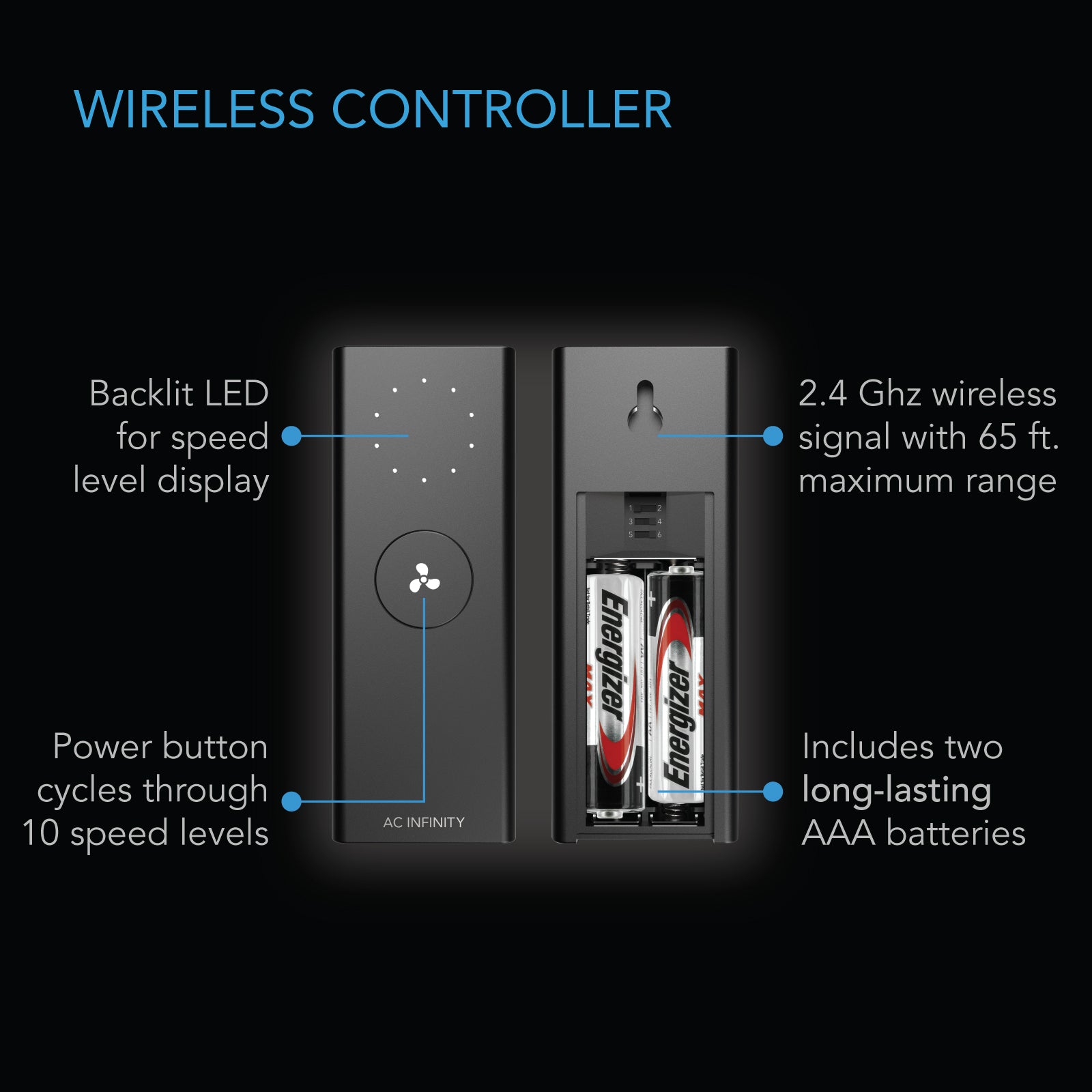 AC Infinity CONTROLLER 63 |  Wireless Remote Fan Controller - CannaFull Spectrum Solutions