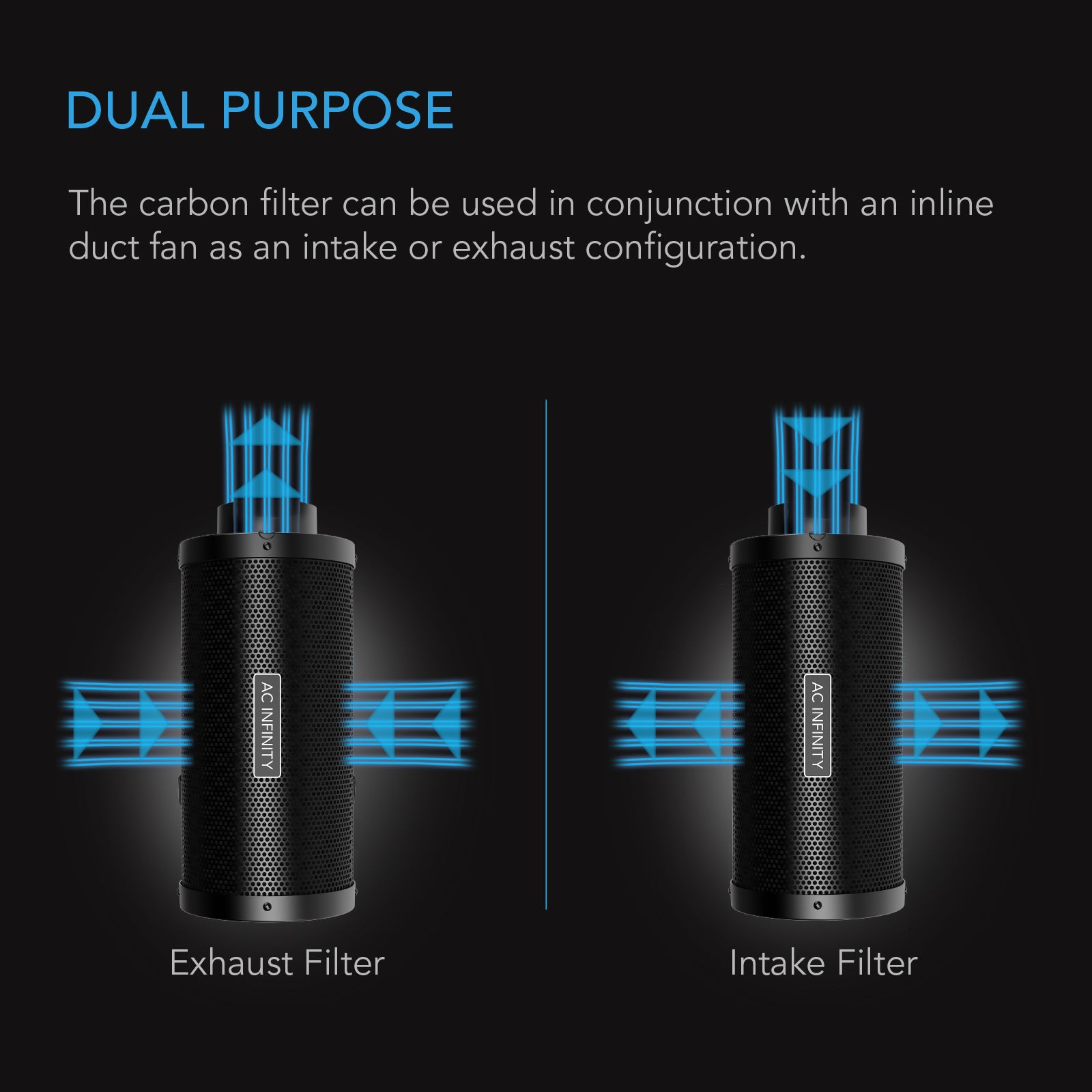 AC Infinity Duct Carbon Filter XL |  Australian Charcoal |  Extra Large |  4-Inch - CannaFull Spectrum Solutions