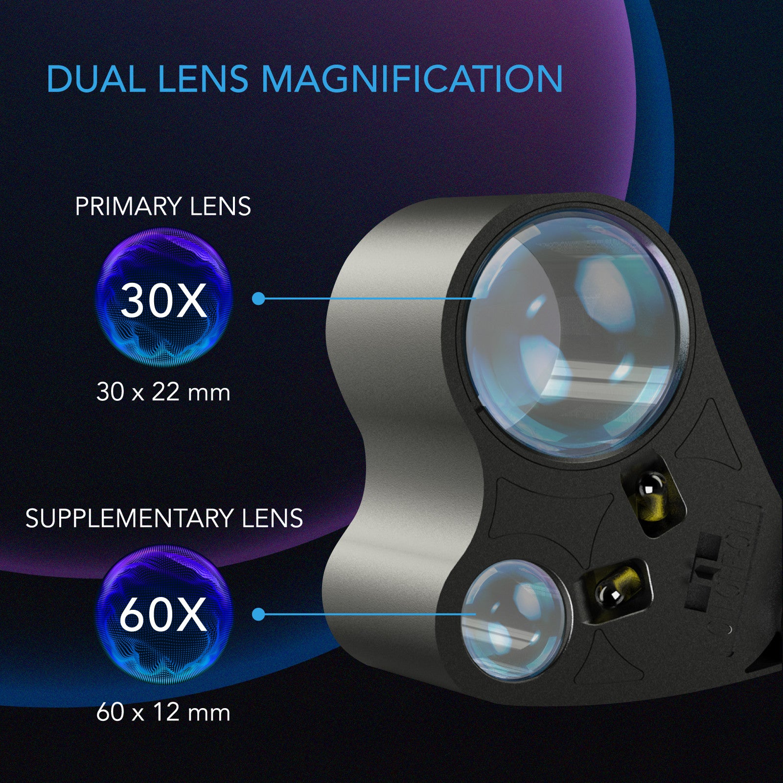 AC Infinity Jewelers Loupe 30x/60x LED | Dual-Lens Pocket Loupe - image 4
