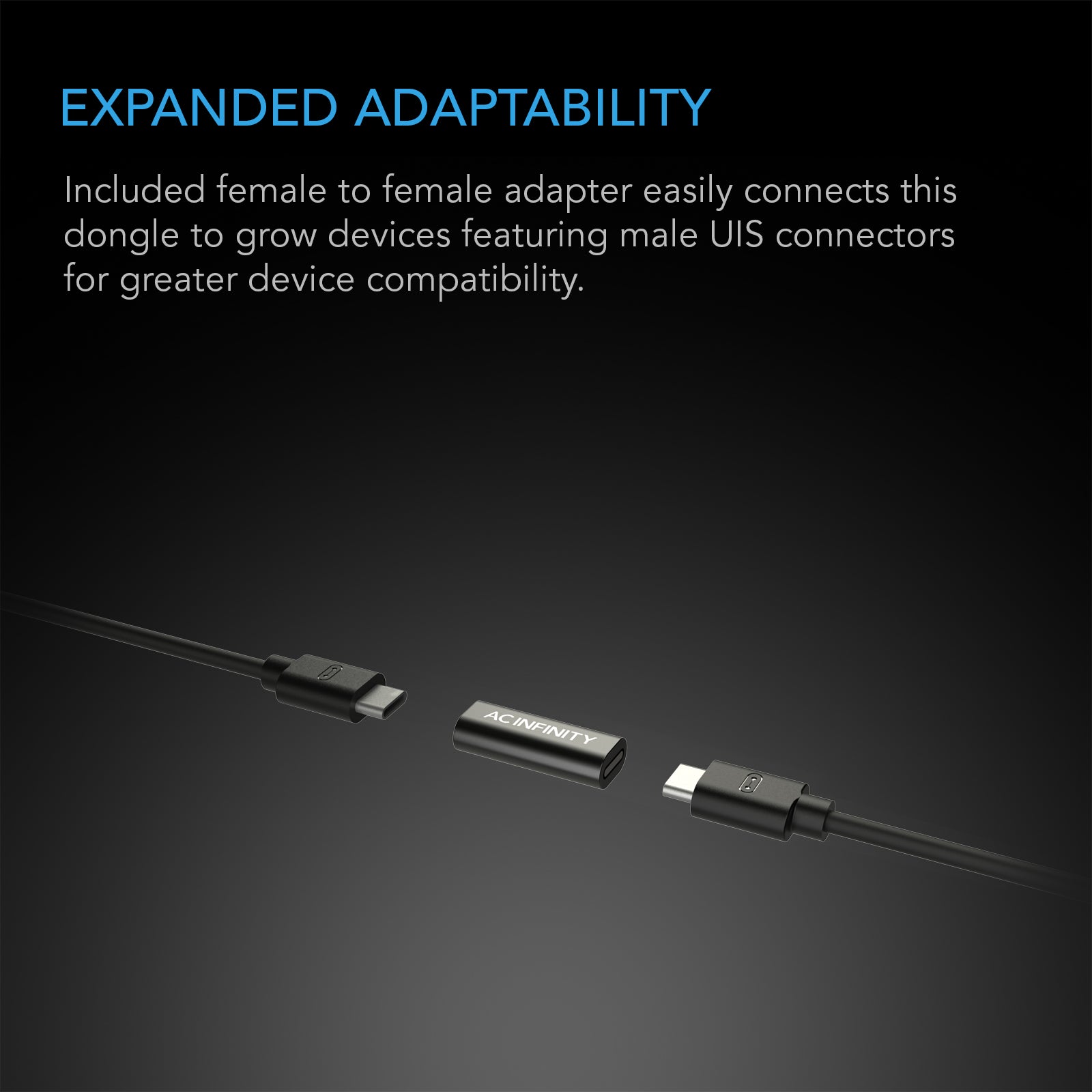 AC Infinity UIS Splitter Hub 4-Port |  Adapter Dongle for Shared Programming - CannaFull Spectrum Solutions