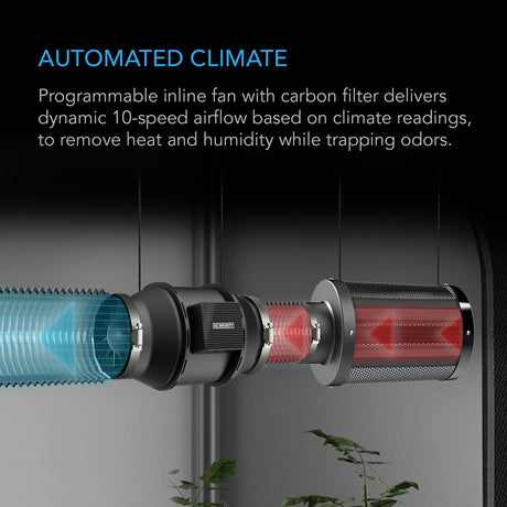 AC Infinity Advance Grow Tent System 4x4 |  4-Plant Kit |  WiFi-Integrated Controls to Automate Ventilation |  Circulation |  Full Spectrum LED Grow Light - CannaFull Spectrum Solutions