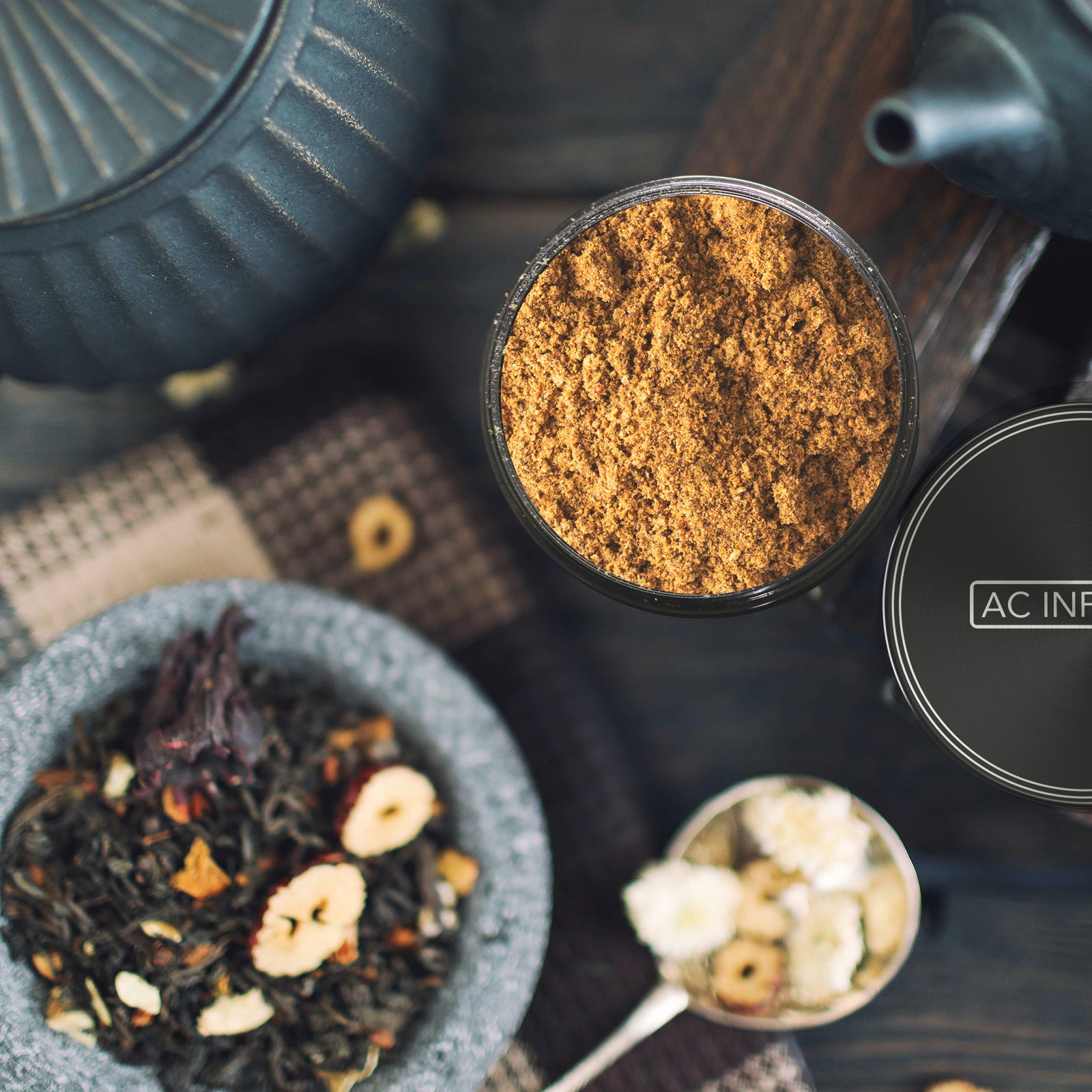 AC Infinity 3-Chamber Spice Grinder |  Black |  2.5-Inch - CannaFull Spectrum Solutions