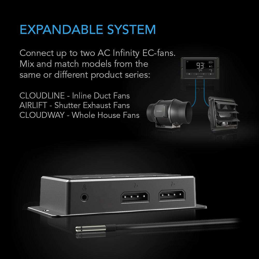 AC Infinity CONTROLLER 67 |  Temperature and Humidity Fan Controller |  with Scheduling |  Cycles |  Dynamic Speed |  Data App - CannaFull Spectrum Solutions