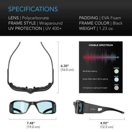 AC Infinity Grow Room Glasses |  with 3 Color Corrective Lenses - CannaFull Spectrum Solutions