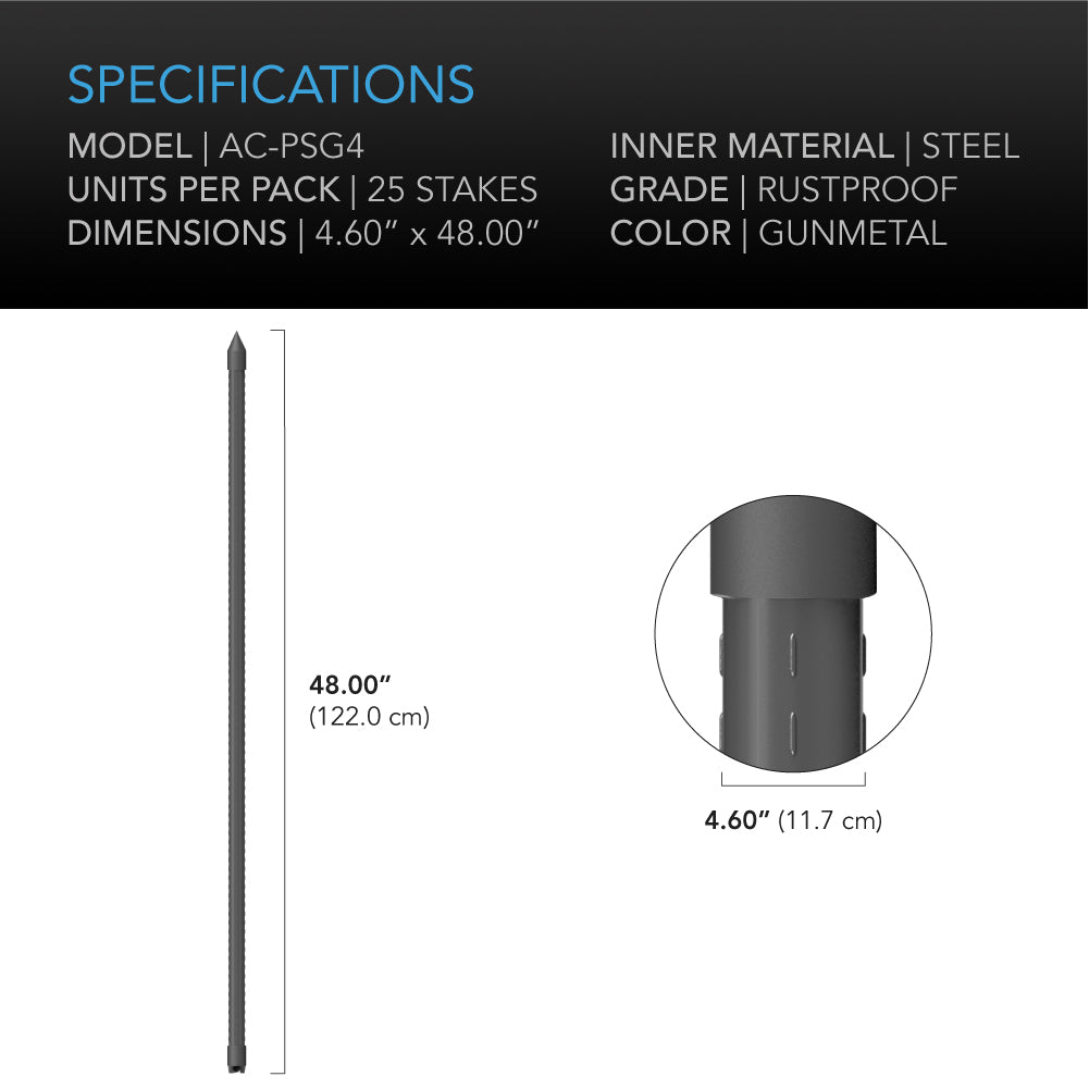 AC Infinity Garden Plant Stakes |  4 Feet Long |  25-Pack - CannaFull Spectrum Solutions