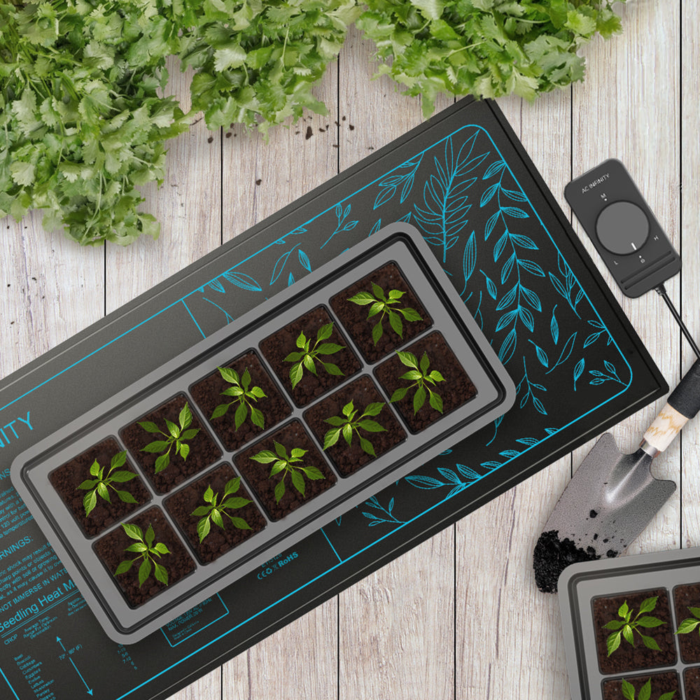 AC Infinity SUNCORE A3X2 |  Dual Seedling Heat Mats with Heat Controller |  IP-67 Waterproof |  10" x 20.75" - CannaFull Spectrum Solutions
