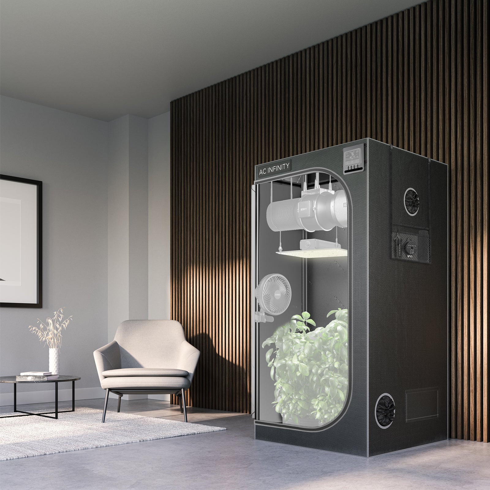 AC Infinity CLOUDLAB 422 |  Advance Grow Tent 2x2 |  2000D Diamond Mylar Canvas |  24" x 24" x 48" - CannaFull Spectrum Solutions