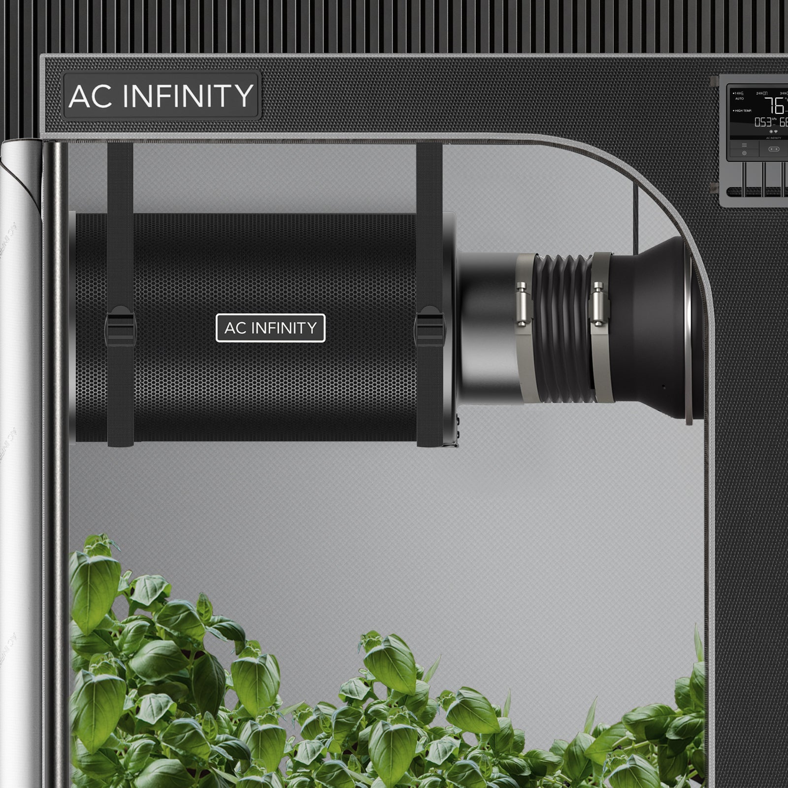 AC Infinity Refillable Carbon Filter Kit |  with Charcoal Refill |  8-Inch - CannaFull Spectrum Solutions