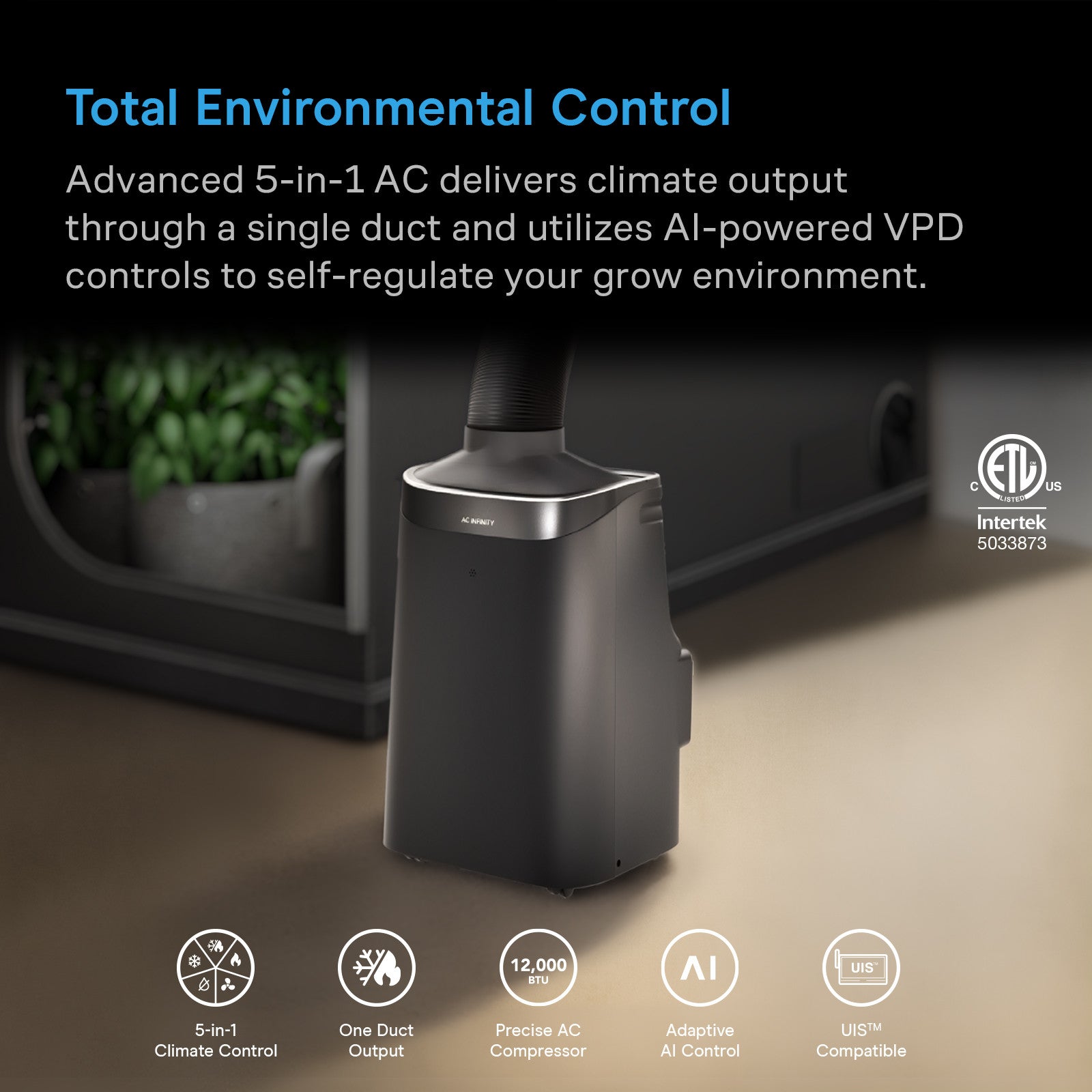 AC Infinity TERRAFORM 8 12000 BTU Portable AC | 5-in-1 Auto-Switching - image 2