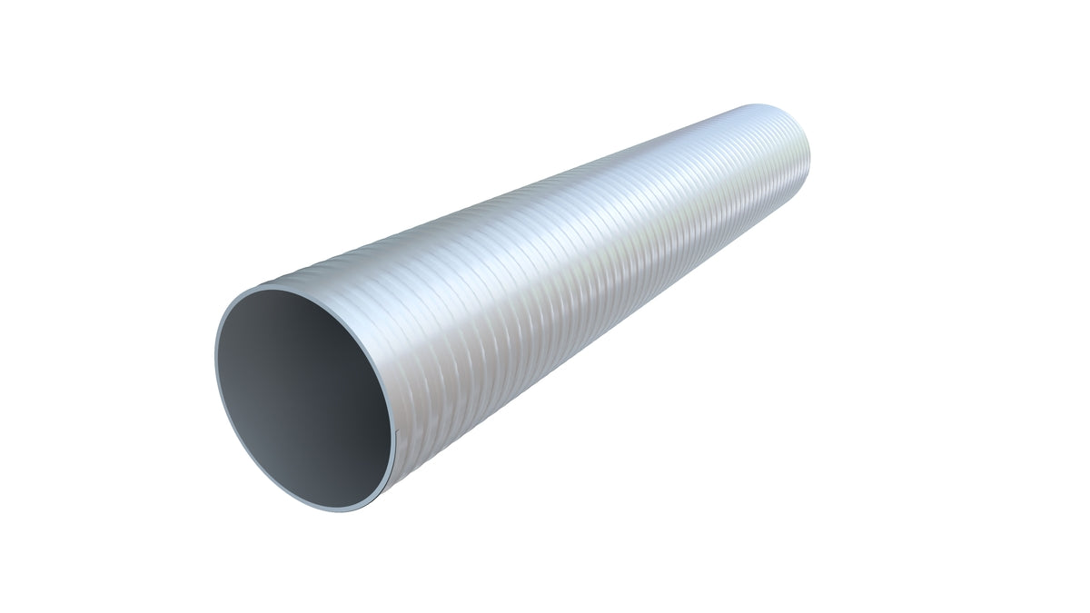 Pipe 5" Silver Spiral 120cm Piece installed in commercial cultivation facility