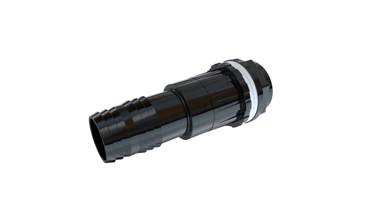 Tank Connector Straight 40mm installed in commercial cultivation facility