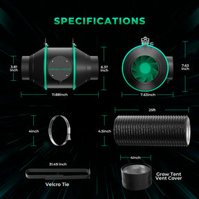 Mars Hydro TS-600 Kits 100W Complete Grow Kit | 2.0 μmol/j PPE - image 1