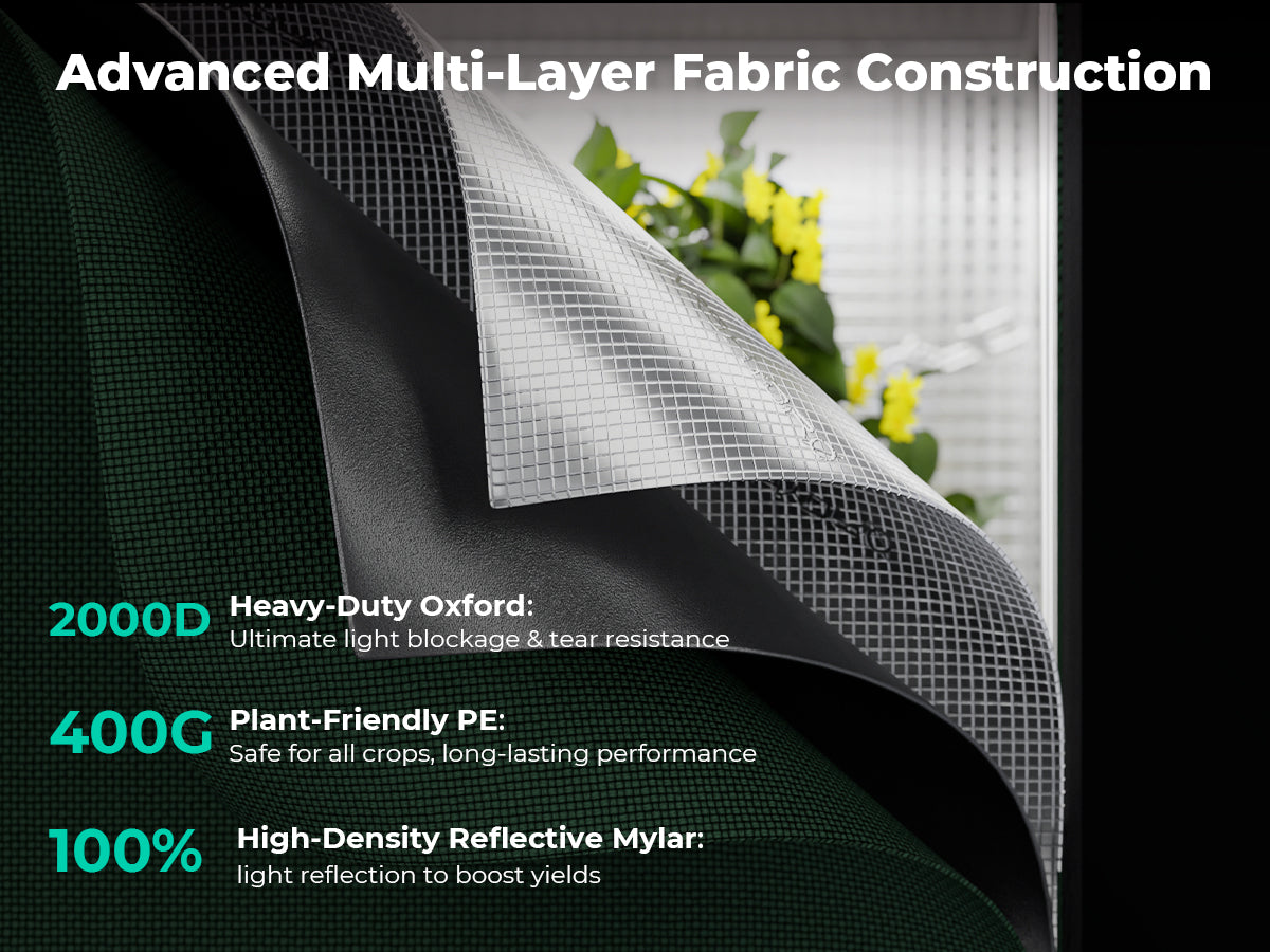 Mars Hydro 8x8 Grow Tent 240x240x200cm 1680D - image 11