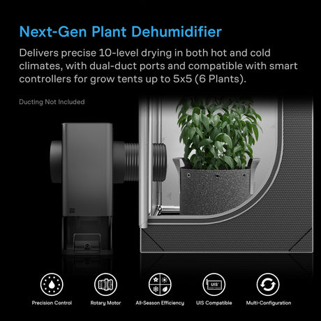 AC Infinity HYDRONE 5 5x5 Commercial Dehumidifier | 10 Drying Levels - image 2