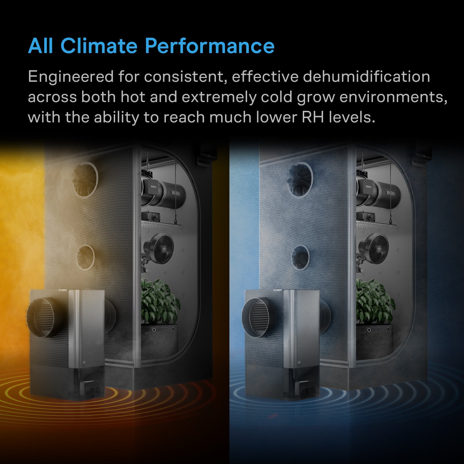 AC Infinity HYDRONE 5 5x5 Commercial Dehumidifier | 10 Drying Levels - image 5