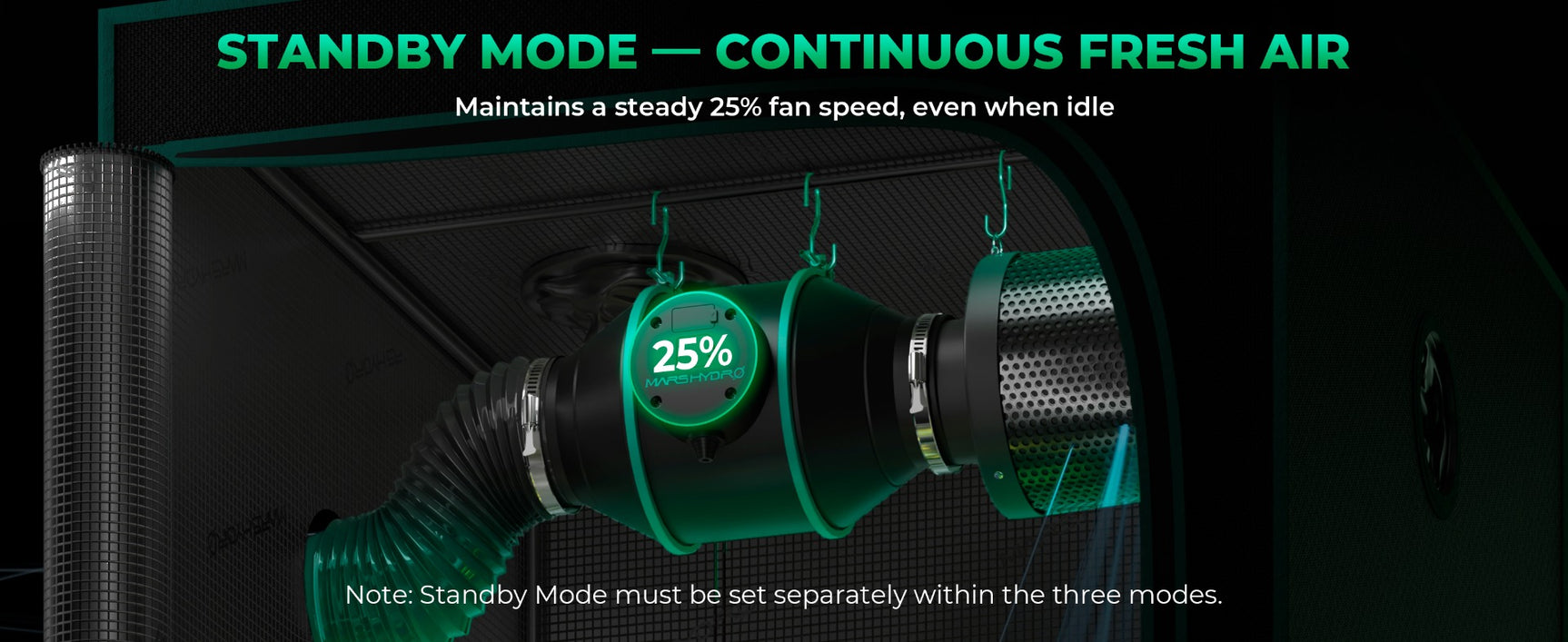 Mars Hydro iFresh 4" Smart Fan & Filter Combo | 205 CFM EC Motor - image 12