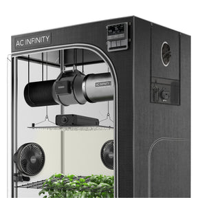 AC Infinity Advance Grow Tent System 4x4 |  4-Plant Kit |  WiFi-Integrated Controls to Automate Ventilation |  Circulation |  Full Spectrum LED Grow Light - CannaFull Spectrum Solutions