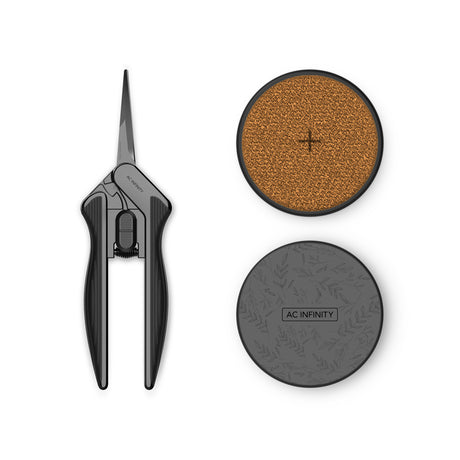 AC Infinity Stainless Steel Pruning Shear with Cleaning Kit |  Ergonomic Lightweight |  6.6” Straight Blades - CannaFull Spectrum Solutions