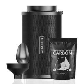 AC Infinity Refillable Carbon Filter Kit |  with Charcoal Refill |  8-Inch - CannaFull Spectrum Solutions