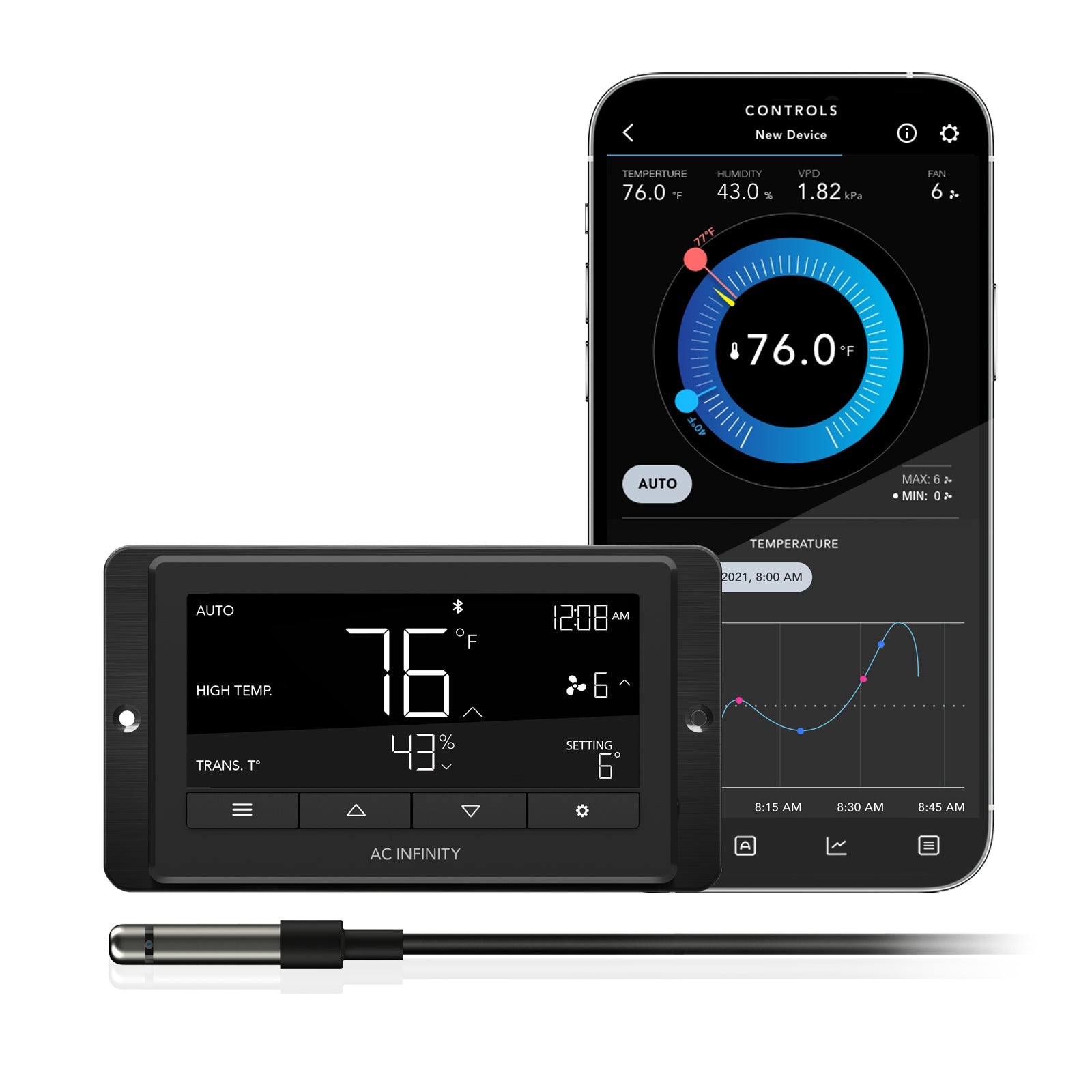 AC Infinity CONTROLLER 67 |  Temperature and Humidity Fan Controller |  with Scheduling |  Cycles |  Dynamic Speed |  Data App - CannaFull Spectrum Solutions