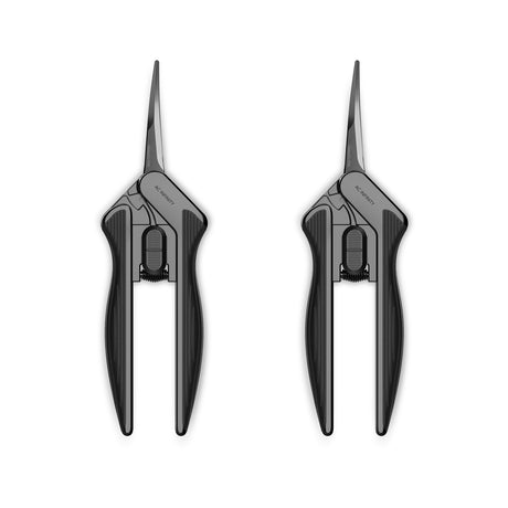 AC Infinity Stainless Steel Curved Pruning Shear |  Ergonomic Lightweight |  6.6” Blades |  2-Pack - CannaFull Spectrum Solutions