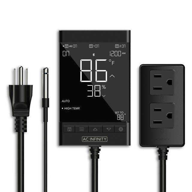 AC Infinity  CONTROLLER 79 |  Smart Outlet Controller |  Temperature |  Humidity |  Schedule Programs for Two Devices |  Data App |  Bluetooth - CannaFull Spectrum Solutions