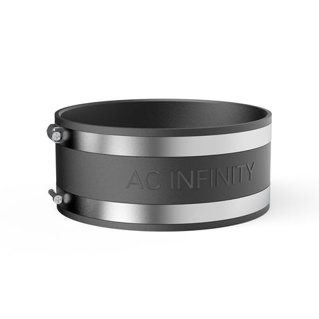 AC Infinity Noise Reduction Clamp |  Duct Coupler with Stainless Steel Clamps |  6-Inch - CannaFull Spectrum Solutions