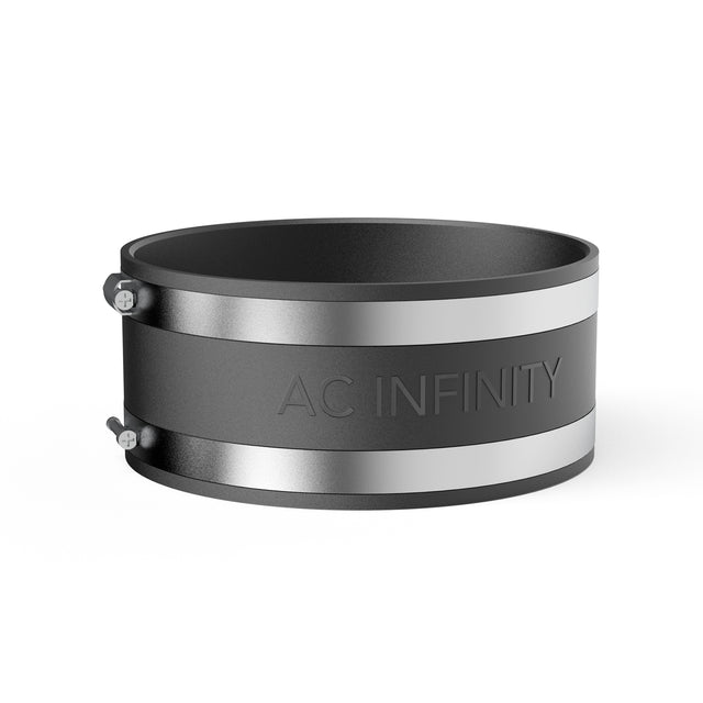 AC Infinity Noise Reduction Clamp |  Duct Coupler with Stainless Steel Clamps |  6-Inch - CannaFull Spectrum Solutions