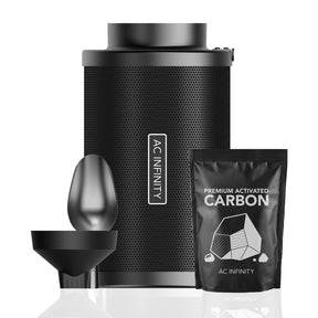 AC Infinity Refillable Carbon Filter Kit |  with Charcoal Refill |  6-Inch - CannaFull Spectrum Solutions