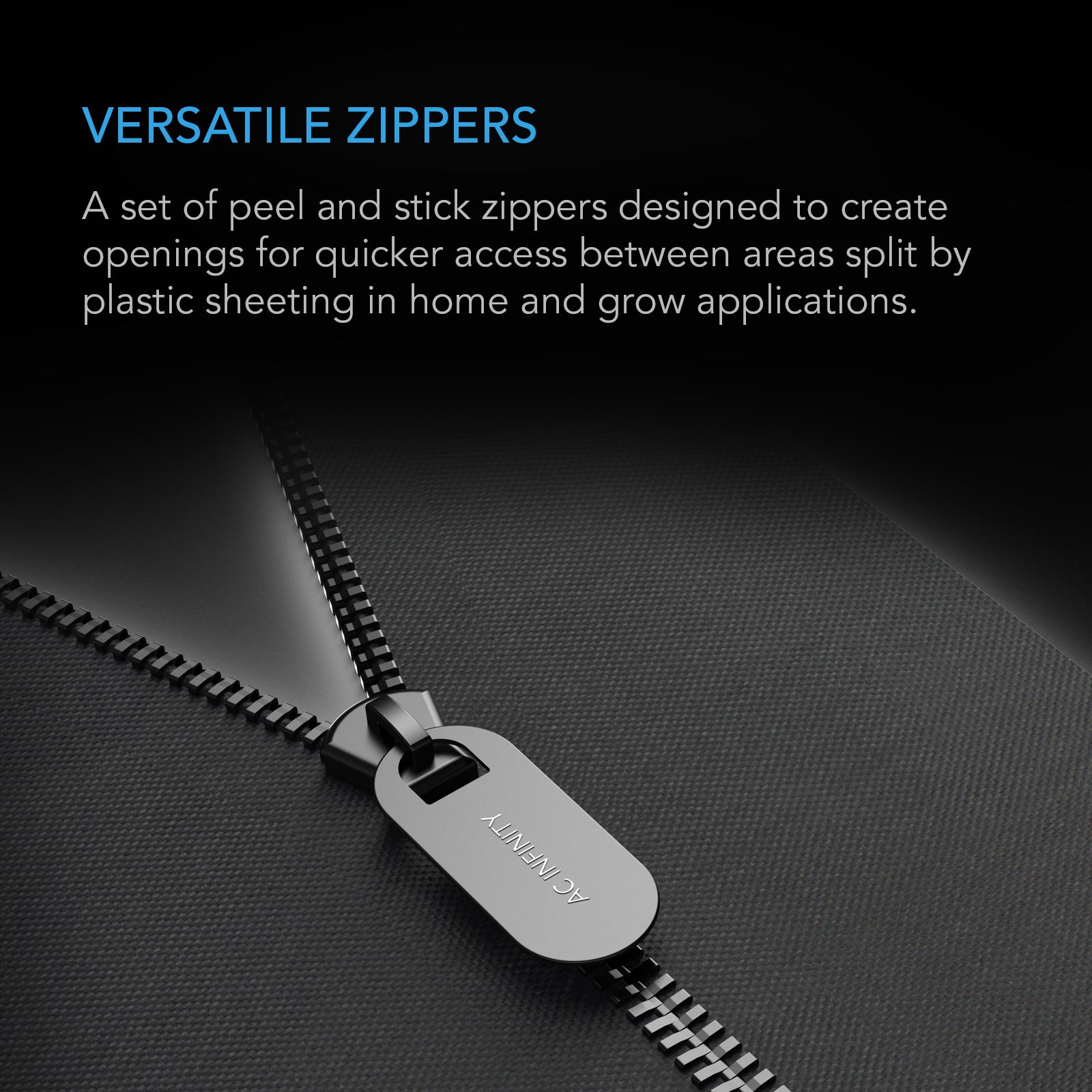 AC Infinity Peel and Stick Zipper |  7 ft. x 3 in. Double Sided |  2-Pack - CannaFull Spectrum Solutions