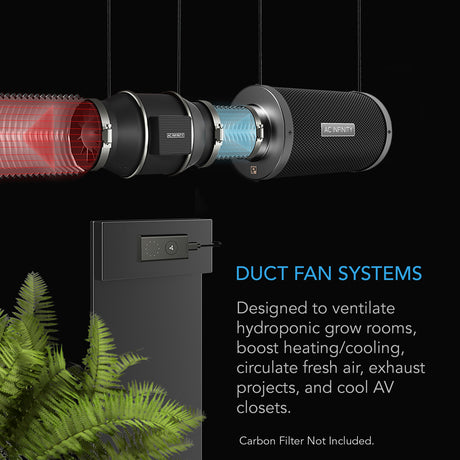AC Infinity CLOUDLINE PRO S4 |  Quiet Inline Duct Fan System with Speed Controller |  4-Inch - CannaFull Spectrum Solutions