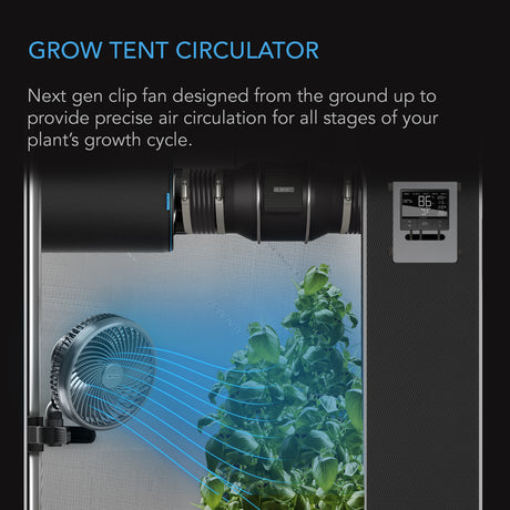 AC Infinity CLOUDRAY S6 |  Grow Tent Clip Fan 6” with 10 Speeds |  EC-Motor |  Auto Oscillation - CannaFull Spectrum Solutions